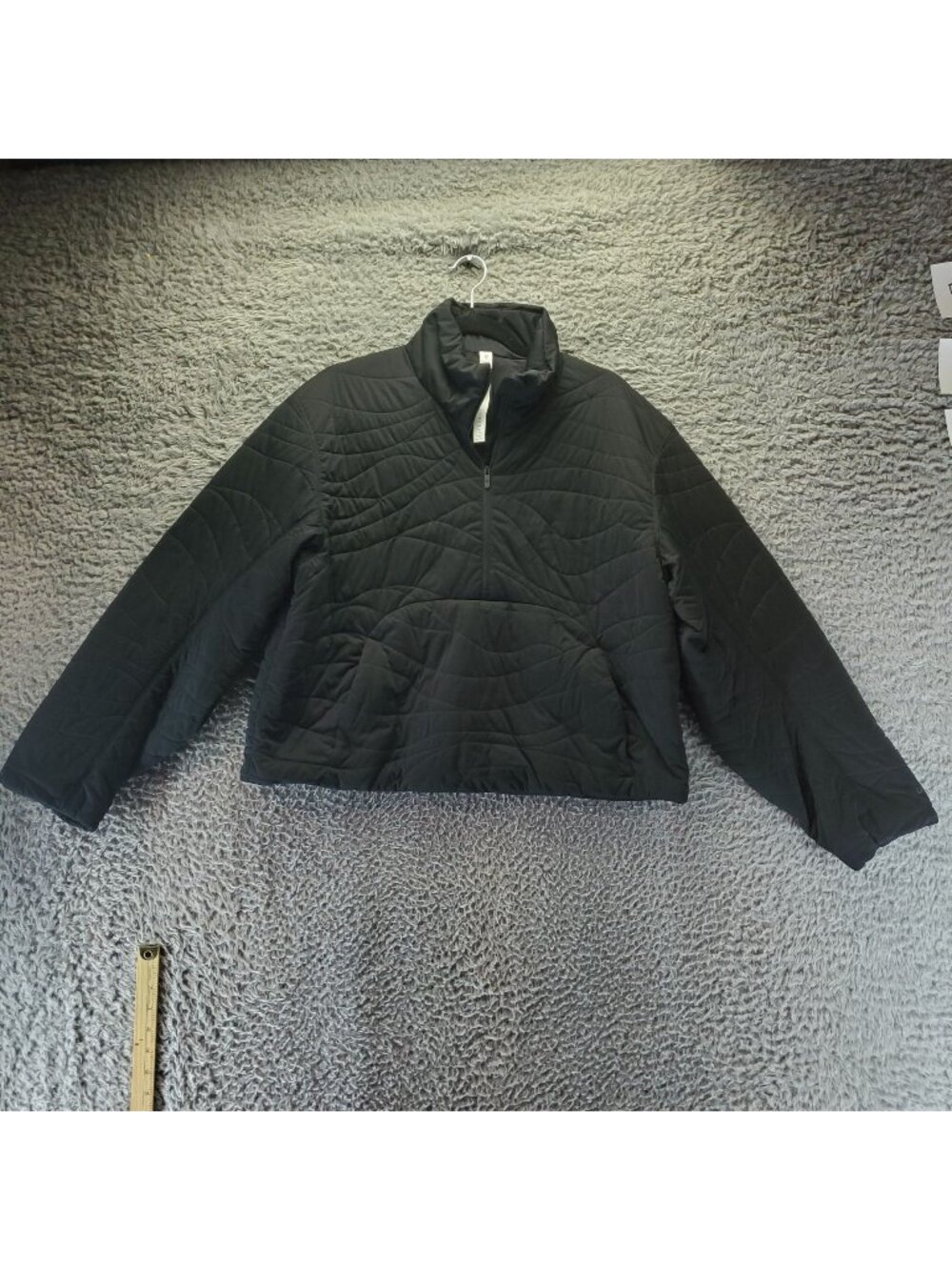 Lululemon Top Womens Size 8 Black Quilted Half-Zip Athletic Pullover